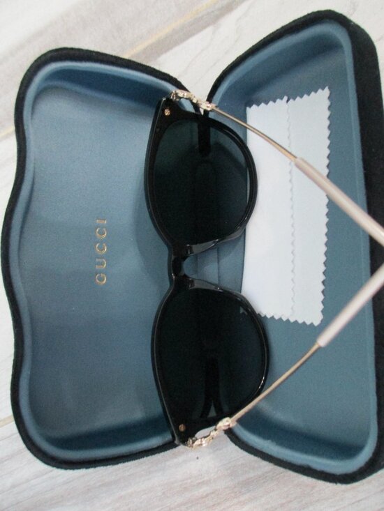 Gucci black round sunglasses main image 8